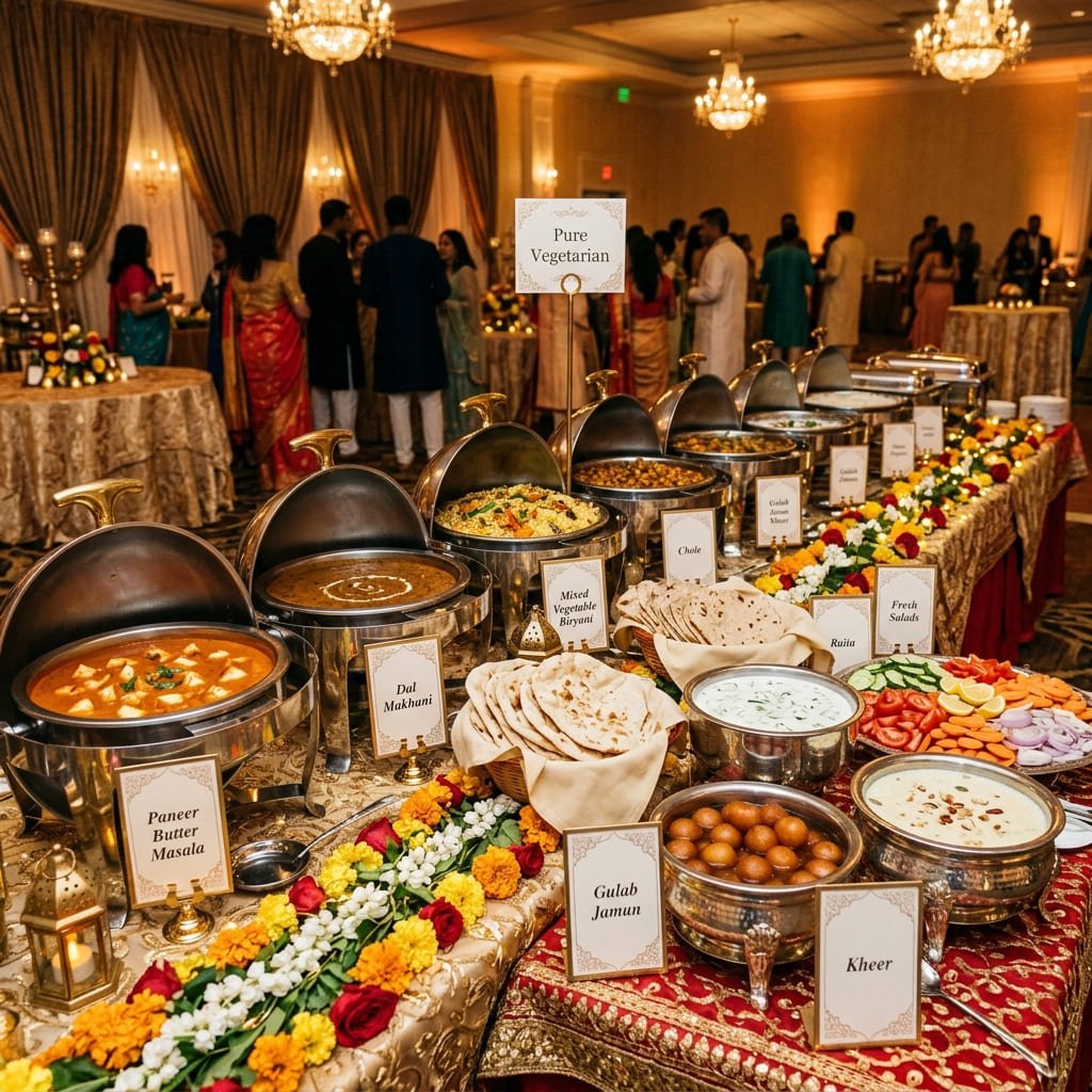 Authentic catering setup